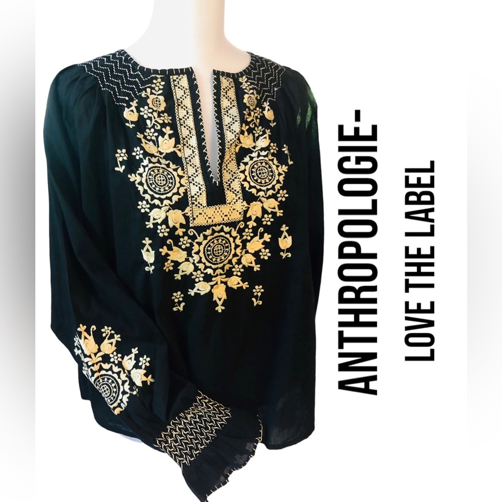 NWT Sz Sm Anthropologie-Love the Label Top